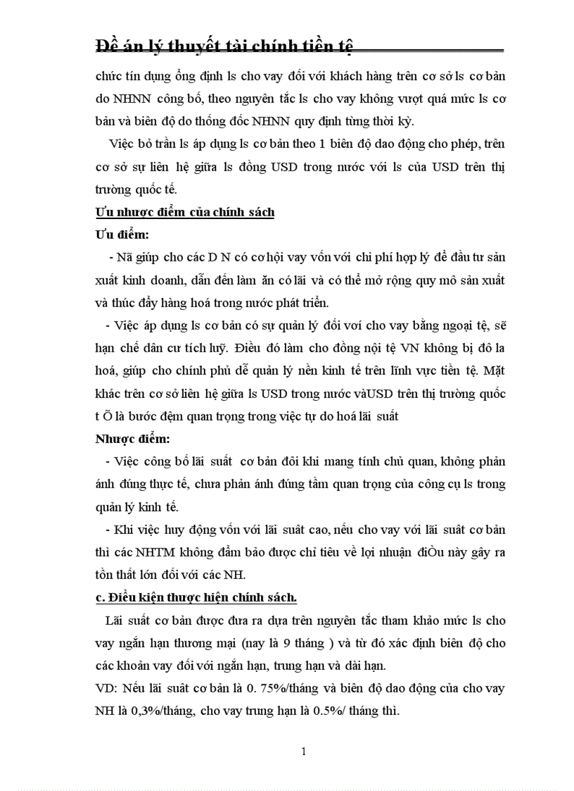 image for page Đề án lý thuyết tài chính tiền tệ