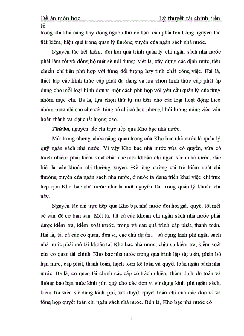 image for page Đề án môn học Lý thuyết tài chính tiền tệ