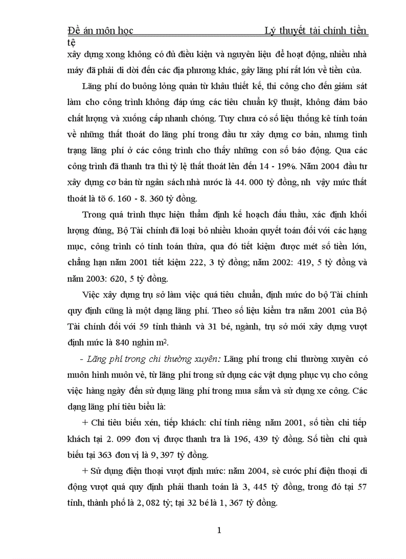 image for page Đề án môn học Lý thuyết tài chính tiền tệ