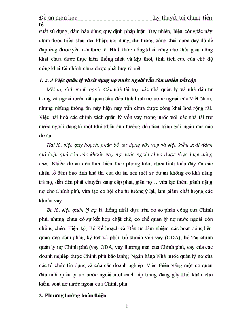 image for page Đề án môn học Lý thuyết tài chính tiền tệ