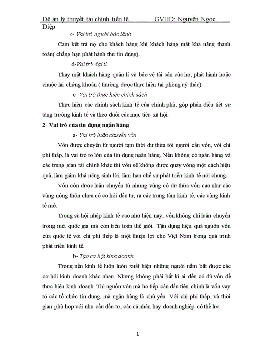 image for page Tín dụng ngân hàng và vai trò của tín dụng ngân hàng trong quá trình phát triển kinh tế xã hội