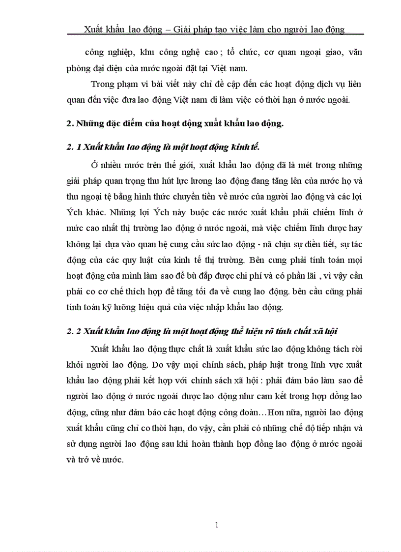 Xuất khẩu lao động giải pháp tạo việc làm cho người lao động trong quá trình hội nhập