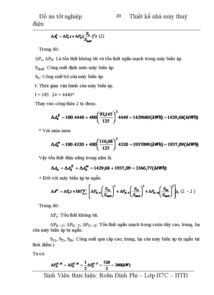 image for page Thiết kế nhà máy thuỷ điện công suất 4 x 100 MW cung cấp cho phụ tải điện áp máy phát phụ tải trung áp 110 kV Phụ tải cao áp 220 kV 1