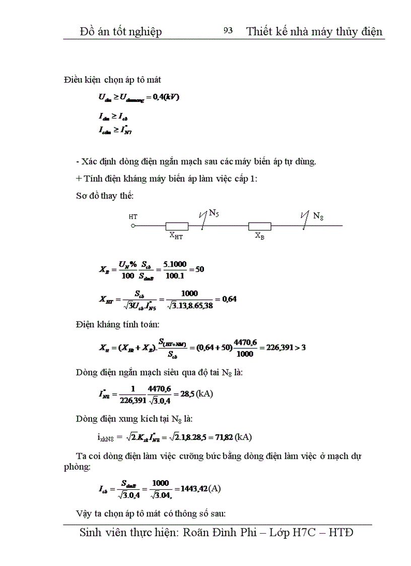 image for page Thiết kế nhà máy thuỷ điện công suất 4 x 100 MW cung cấp cho phụ tải điện áp máy phát phụ tải trung áp 110 kV Phụ tải cao áp 220 kV 1