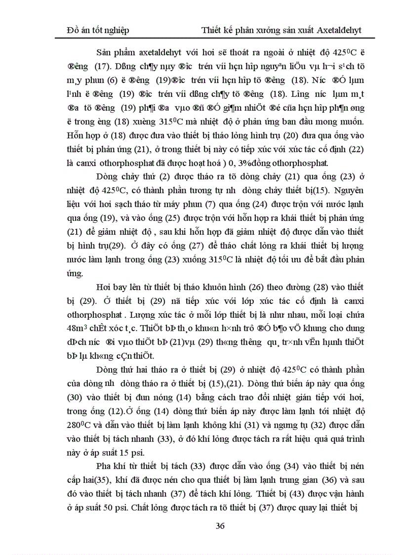 image for page Thiết kế phân xưởng sản xuất Axetaldehyt 1