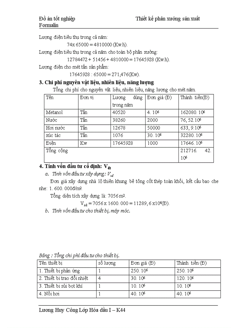 image for page Thiết kế phân xưởng sản xuất Formalin