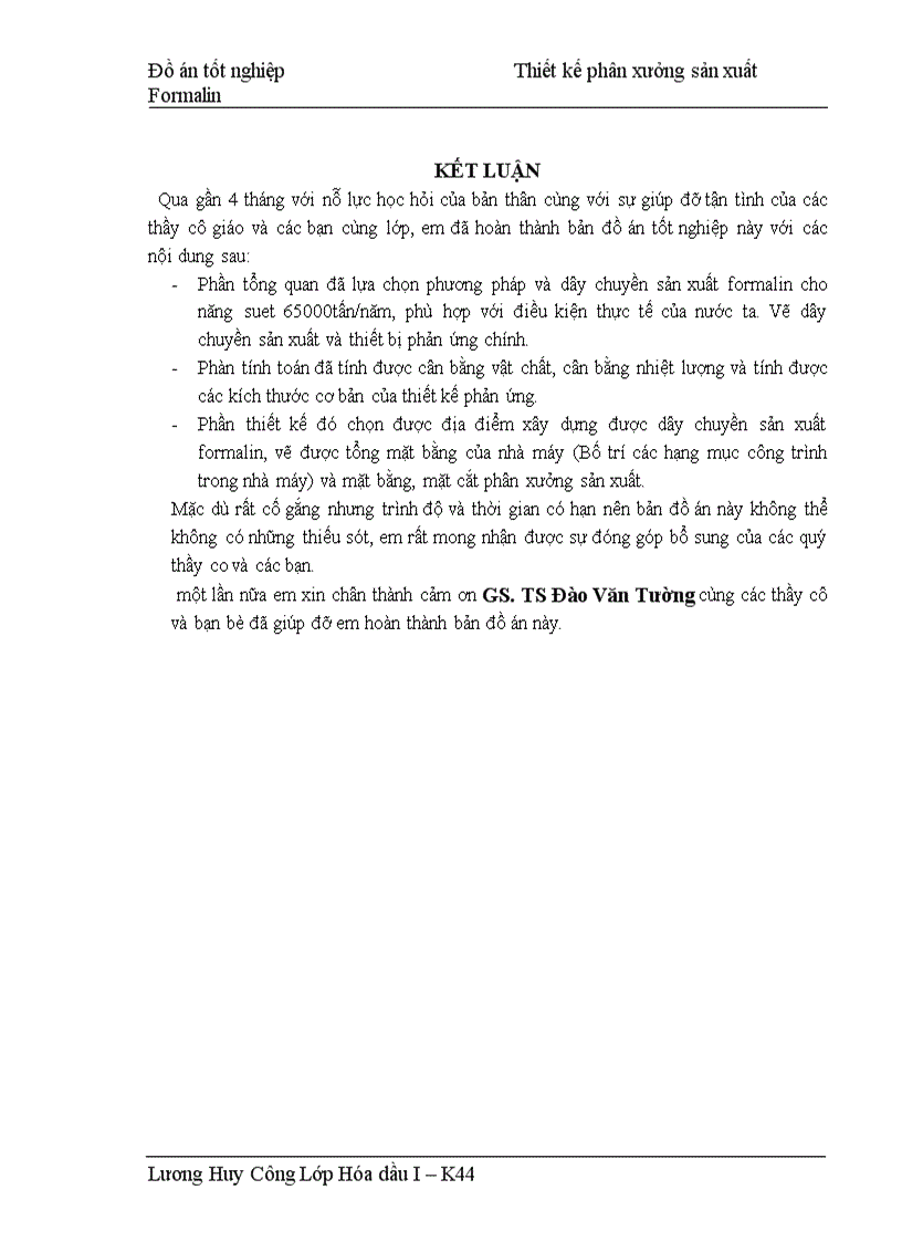 image for page Thiết kế phân xưởng sản xuất Formalin