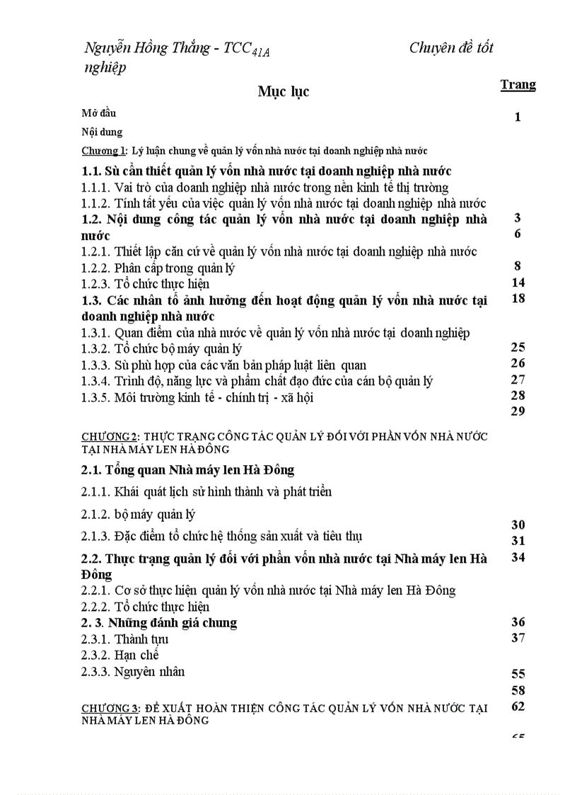 image for page Quản lý vốn nhà nước tại doanh nghiệp nhà nước Nghiên cứu vận dụng tại Nhà máy len Hà Đông