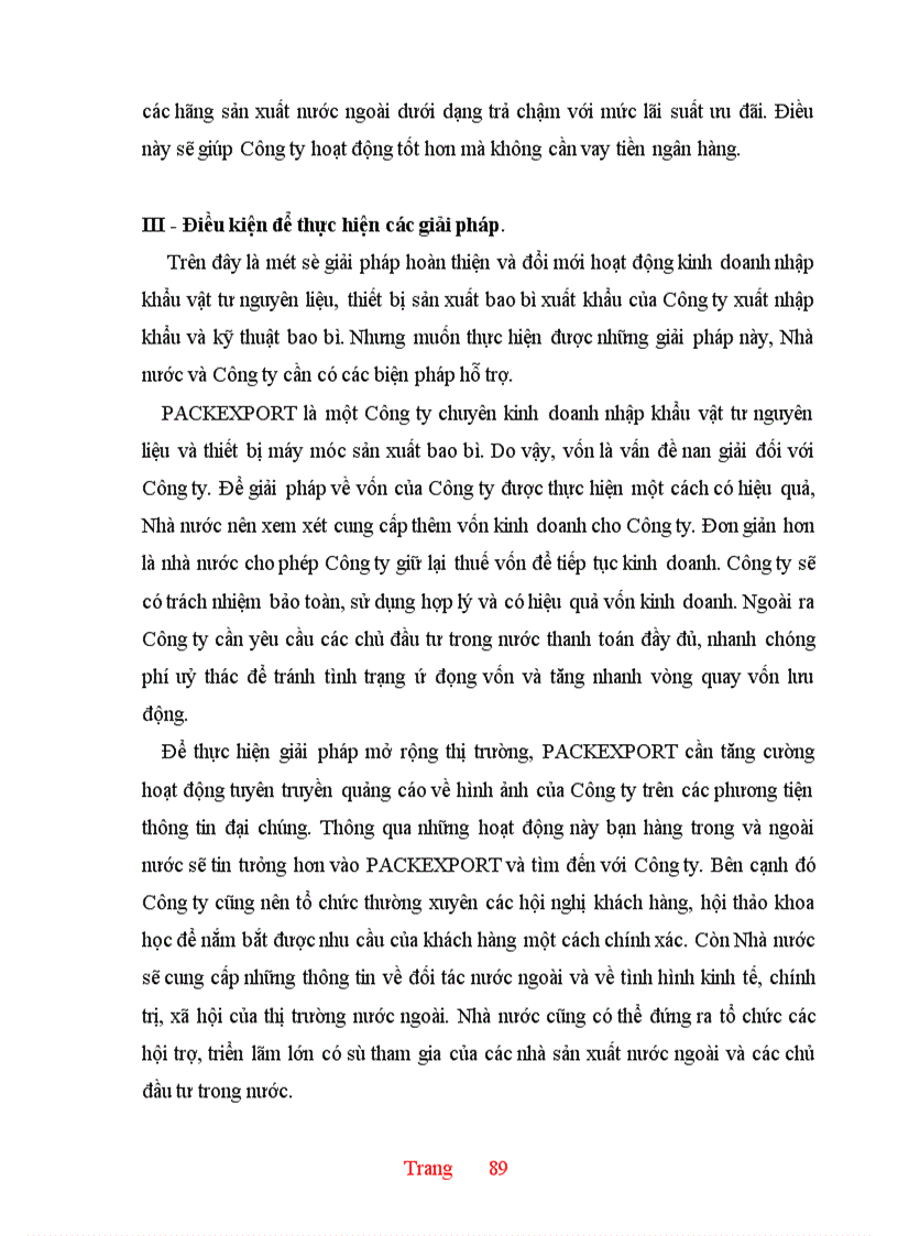 image for page Thực trạng và một số giải pháp hoàn thiện hoạt động nhập khẩu ở Công ty XNK và kỹ thuật bao bì 1