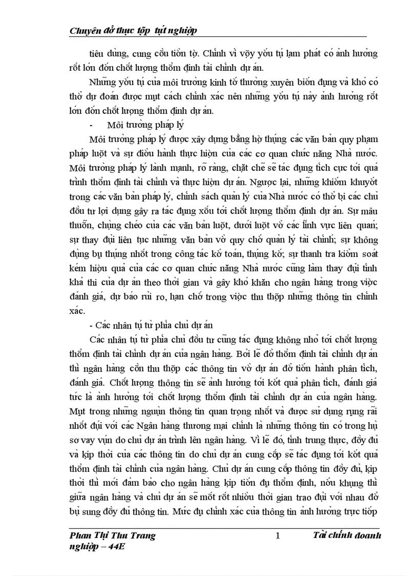 image for page Nâng cao chất lượng thẩm định tài chính dự án trong hoạt động cho vay tại Chi nhánh Ngân hàng công thương Phúc Yên Vĩnh Phúc