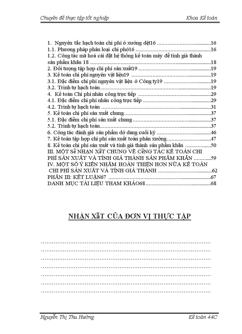 image for page Công tác tổ chứckế toán tập hợp chi phí sản xuất và tính giá thành sản phẩm khăn dệt may tại Công ty Cung ứng Dịch vụ Hàng không 1