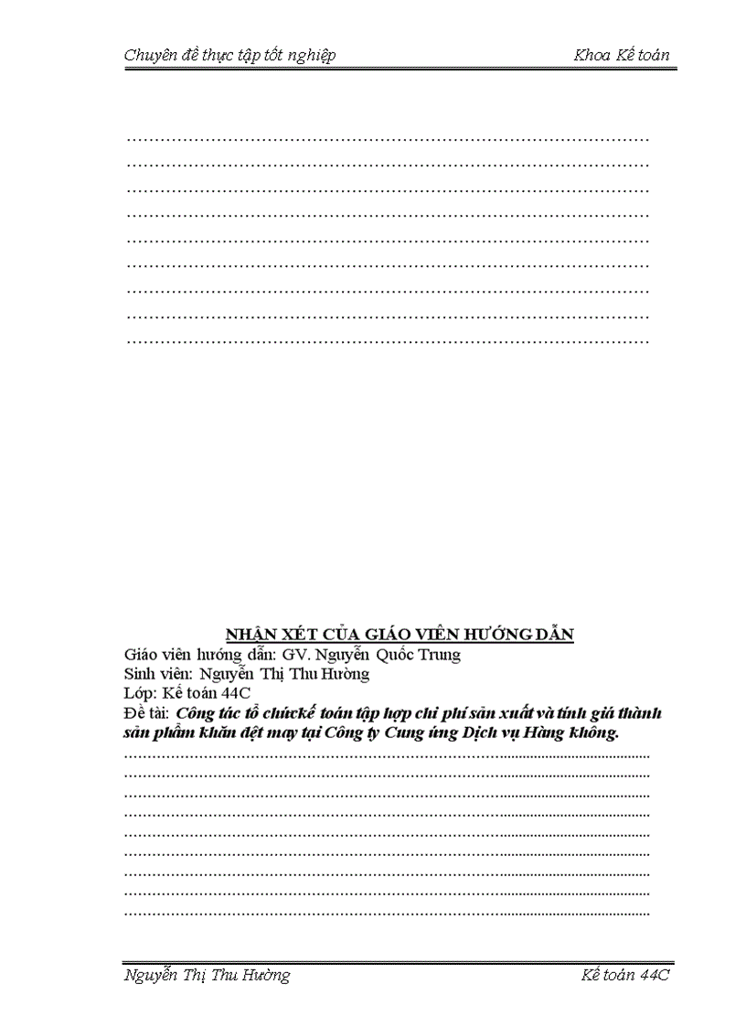 image for page Công tác tổ chứckế toán tập hợp chi phí sản xuất và tính giá thành sản phẩm khăn dệt may tại Công ty Cung ứng Dịch vụ Hàng không 1