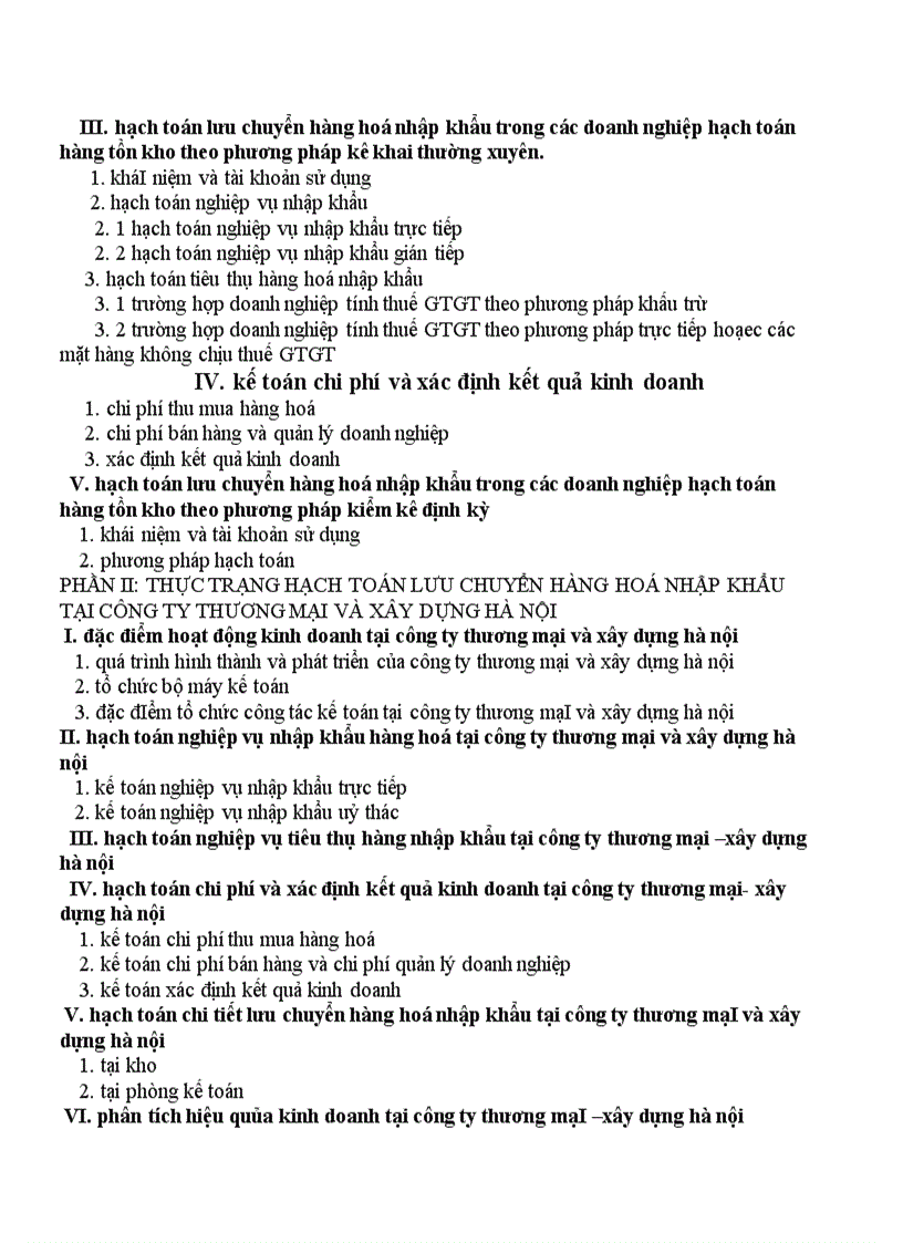 image for page Hoàn thiên công tác kế toán lưu chuyển hàng hoá nhập khẩu tại công ty thương mại và xây dựng Hà Nội Vietracimex I