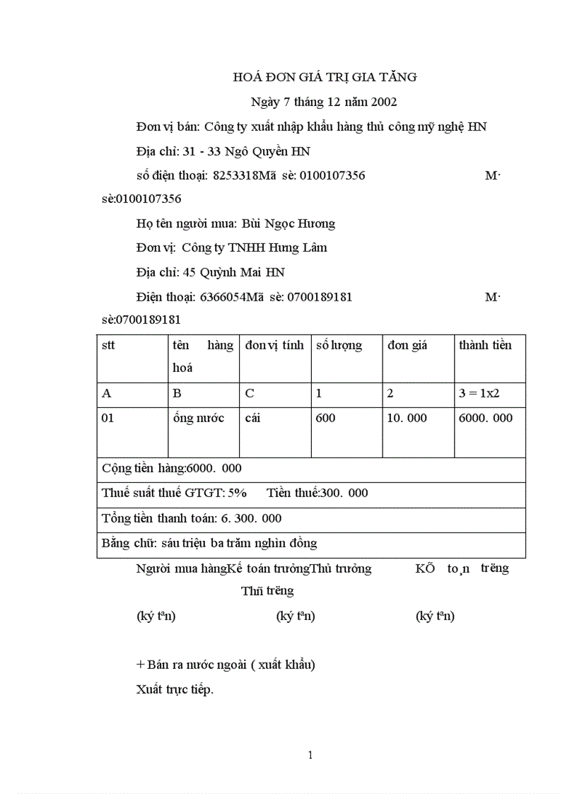 image for page Tổ chức công tác kế toán thuế GTGT tại công ty xuất nhập khẩu hàng thủ công mỹ nghệ Hà Nội 1