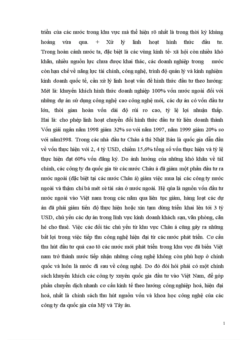 image for page Thực trạng và giải pháp để huy động và sử dụng có hiệu quả nguồn vốn đầu tư nước ngoài vào nước ta