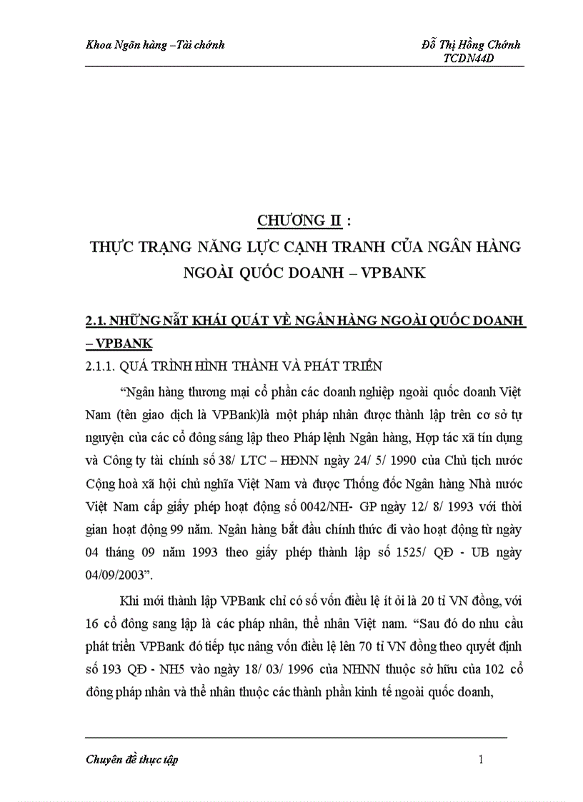 image for page Năng cao nâng lực cạnh tranh trong quá trình hội nhập kinh tế quốc tế tại VPBank