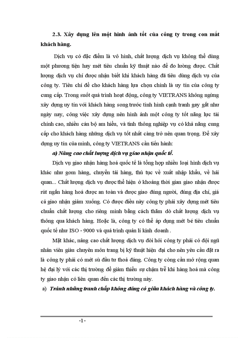 image for page Phương hướng và giải pháp phát triển dịch vụ giao nhận hàng hoá quốc tế ở công ty giao nhận kho vận ngoại thương VIETRANS