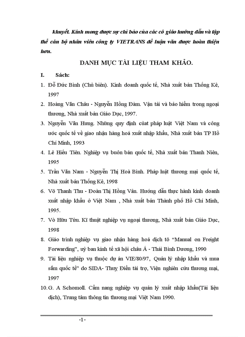 image for page Phương hướng và giải pháp phát triển dịch vụ giao nhận hàng hoá quốc tế ở công ty giao nhận kho vận ngoại thương VIETRANS