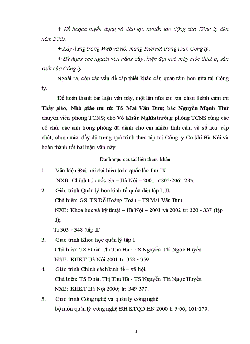image for page Chiến lược nâng cao năng lực công nghệ sản xuất của Công ty cơ khí Hà Nội đến năm 2010