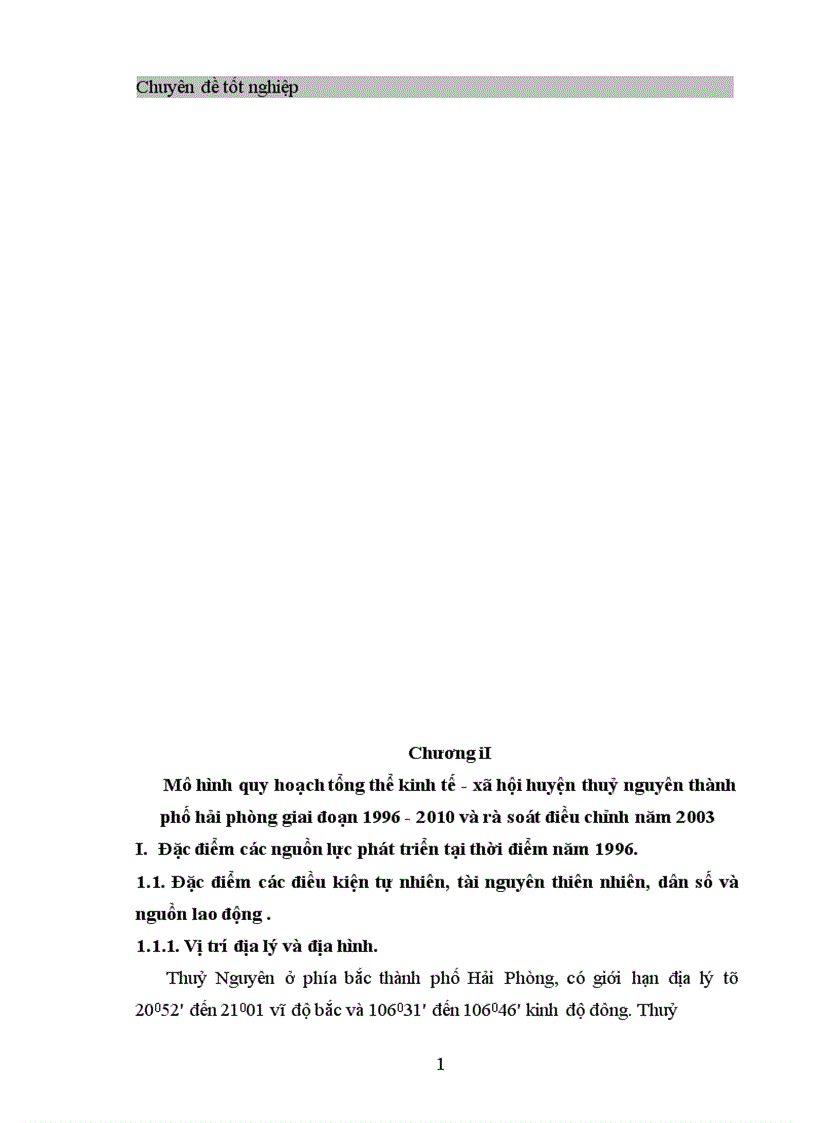 image for page Đánh giá hiệu quả kinh tế xã hội và môi trường của quy hoạch kinh tế xã hội huyện Thuỷ Nguyên thành phố Hải Phòng