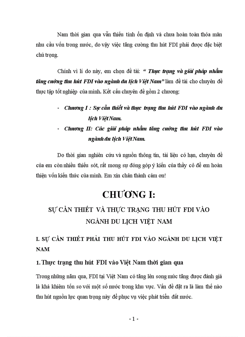 image for page Thực trạng và giải pháp nhằm tăng cường thu hút FDI vào ngành du lịch Việt Nam 1