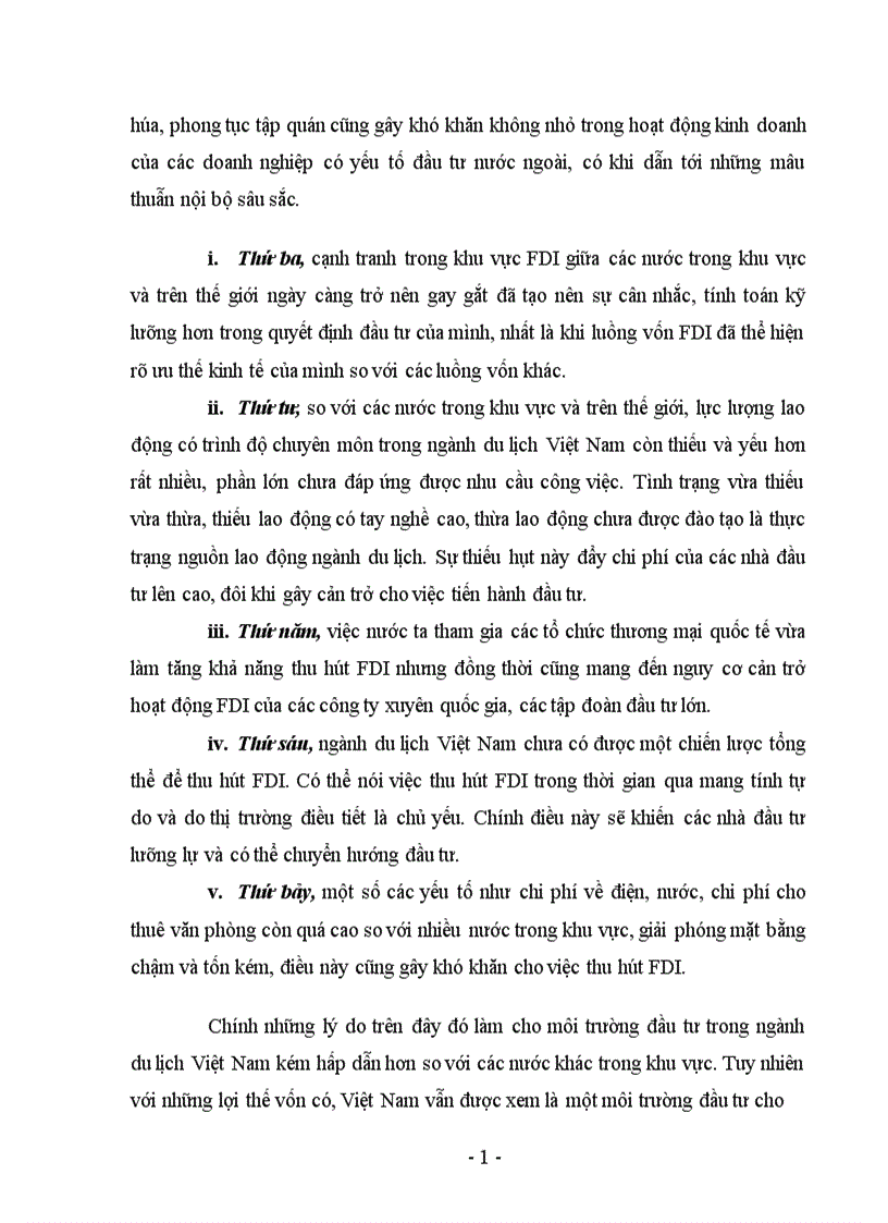 image for page Thực trạng và giải pháp nhằm tăng cường thu hút FDI vào ngành du lịch Việt Nam 1