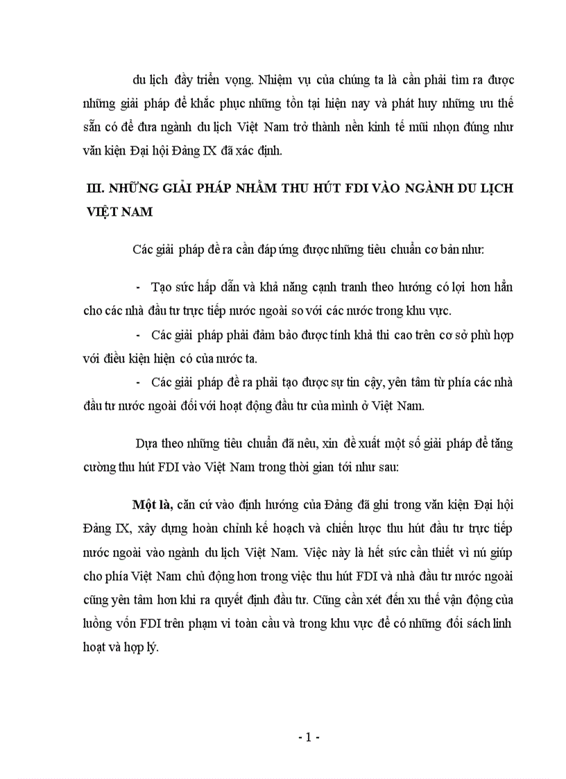 image for page Thực trạng và giải pháp nhằm tăng cường thu hút FDI vào ngành du lịch Việt Nam 1