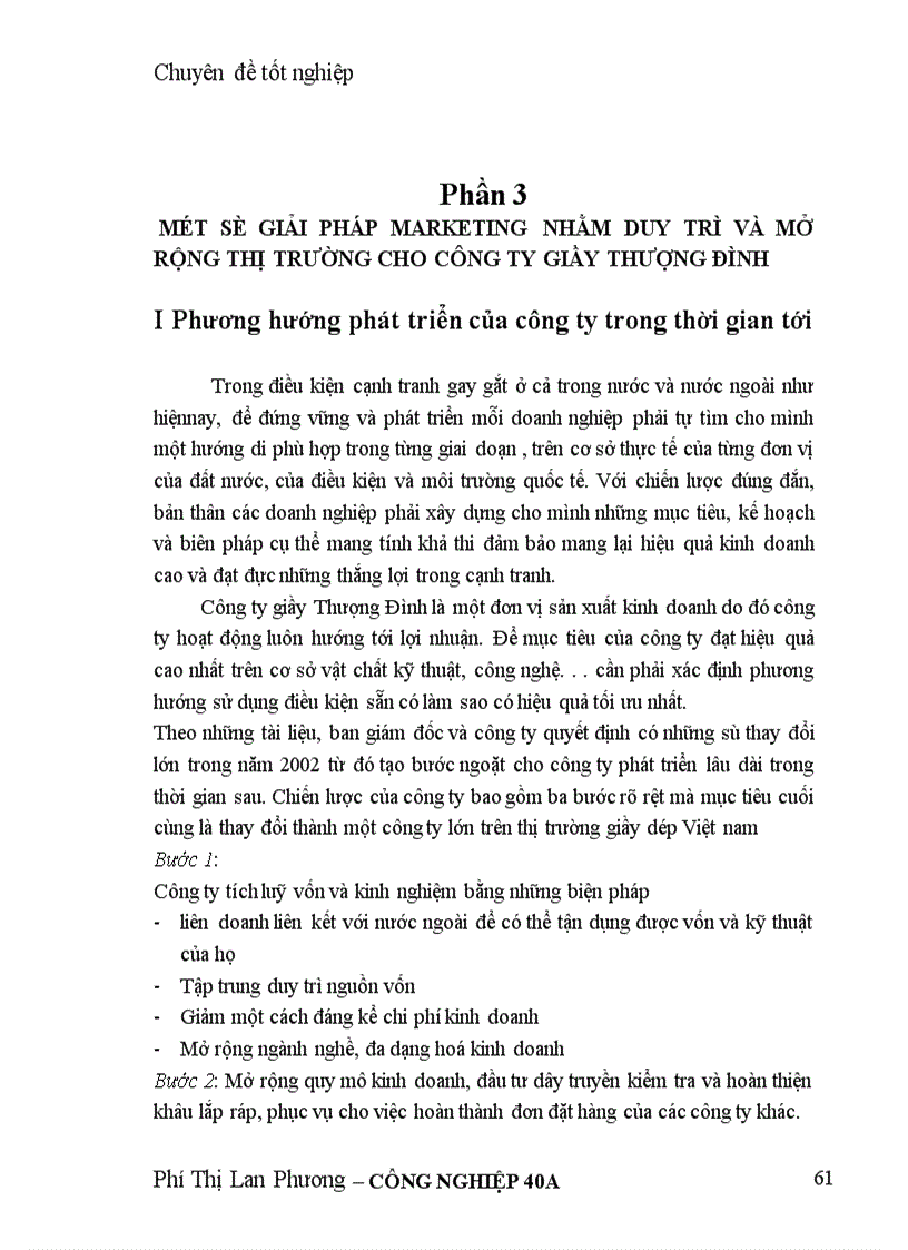 image for page Các giải pháp Marketing nhằm duy trì và mở rộng thị trường của công ty Giầy Thượng Đình 1