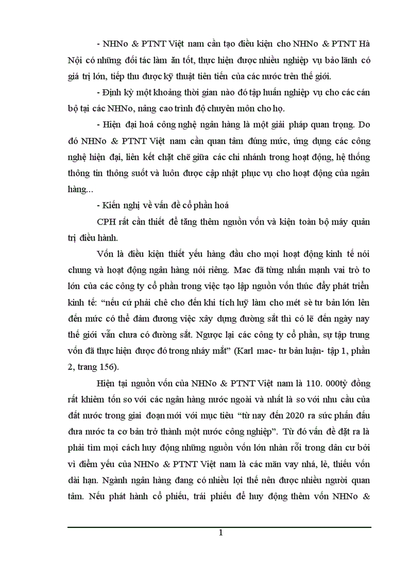 image for page Giải pháp phát triển hoạt động bảo lãnh tại Chi nhánh Ngân hàng No PTNT Hà Nội