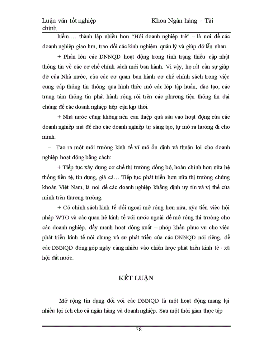 image for page Mở rộng hoạt động tín dụng đối với các doanh nghiệp ngoài quốc doanh tại Chi nhánh Ngân hàng Đầu tư và Phát triển Đông Đô 1