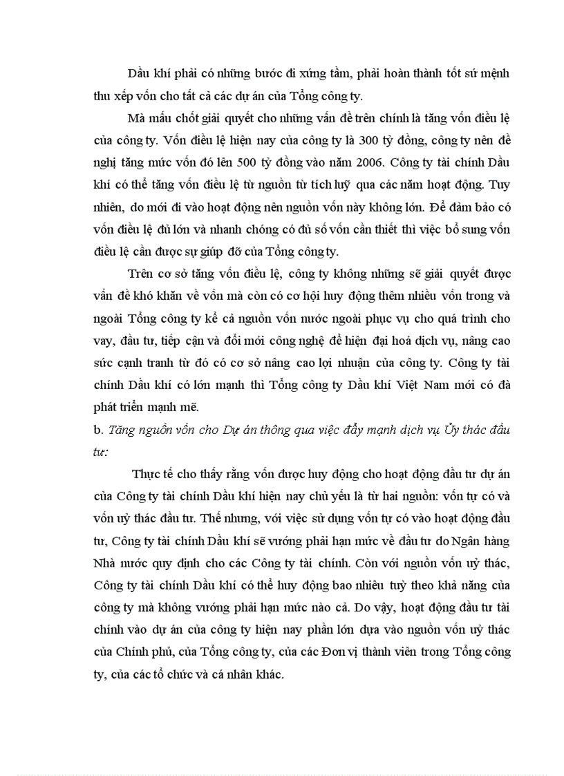 image for page Tình hình đầu tư tài chính vào Dự án tại Công ty tài chính Dầu khí thuộc Tổng công ty Dầu khí Việt Nam