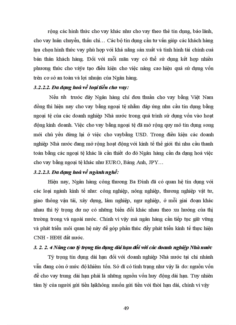 image for page Một số giải pháp nâng cao hiệu quả cho vay đối với doanh nghiệp nhà nước tại Ngân hàng công thương Ba Đình 1