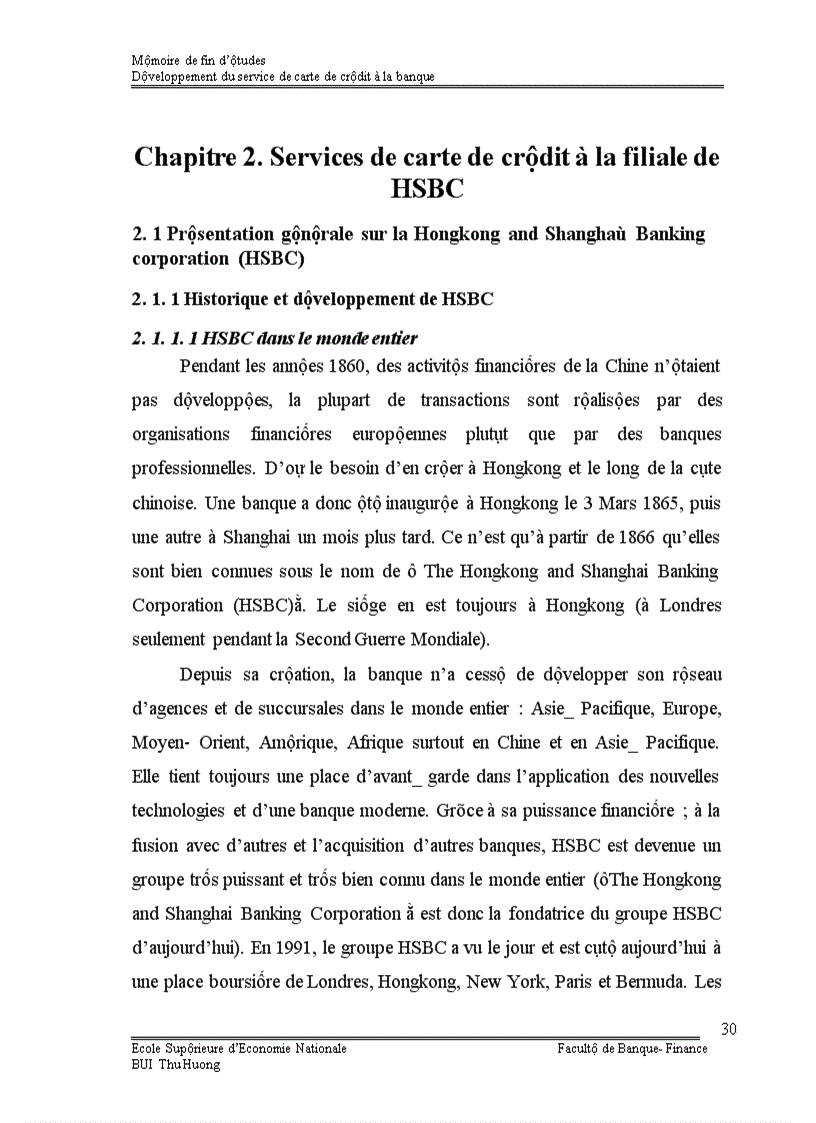 image for page Développement du service de carte de crédit à la banque