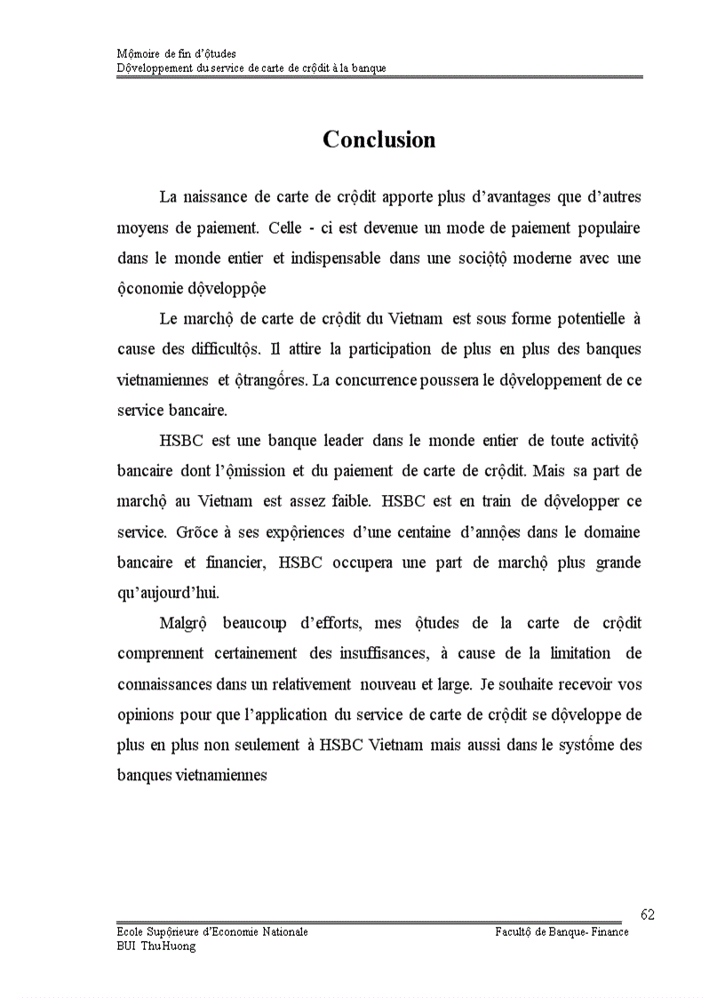 image for page Développement du service de carte de crédit à la banque