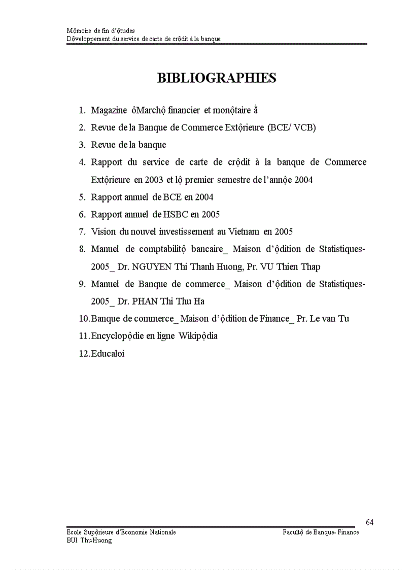 image for page Développement du service de carte de crédit à la banque