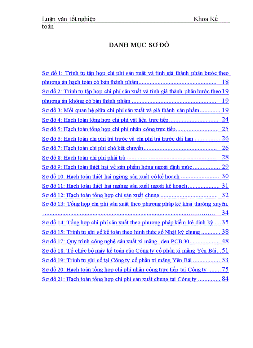 image for page Hạch toán tập hợp chi phí sản xuất và tính giá thành sản phẩm tại Công ty cổ phần xi măng Yên Bái 1