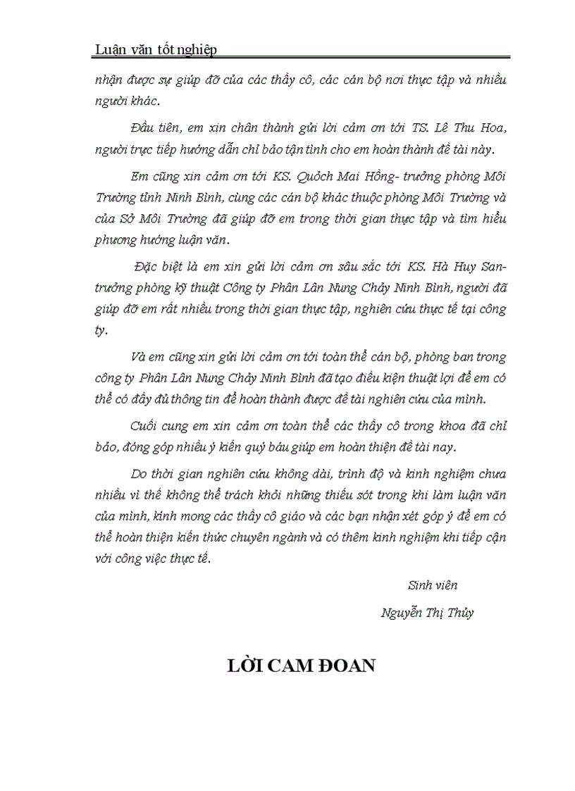 image for page Bước đầu áp dụng hạch toán chi phí môi trường trong tính giá thành sản phẩm tại công ty Phân Lân Nung Chảy Ninh Bình