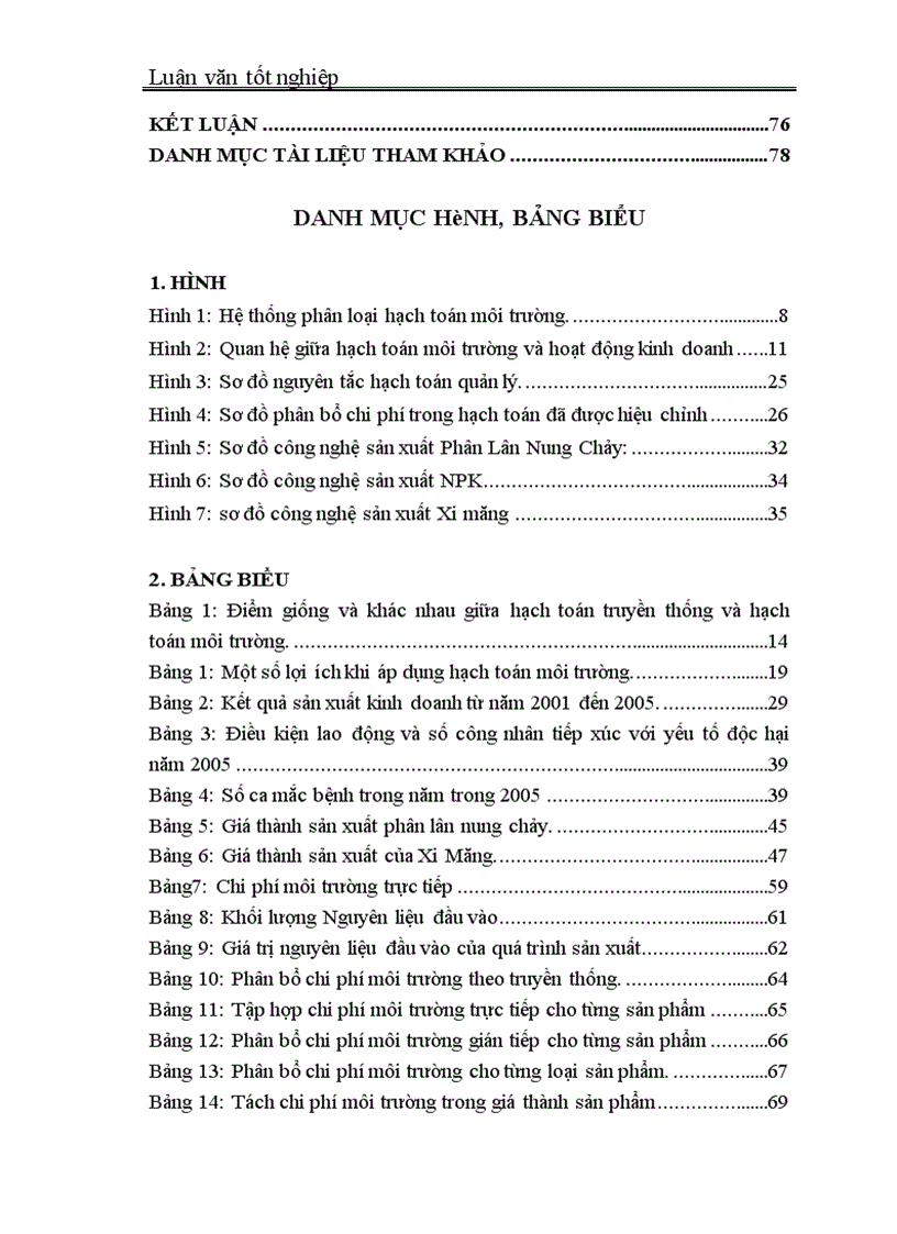 image for page Bước đầu áp dụng hạch toán chi phí môi trường trong tính giá thành sản phẩm tại công ty Phân Lân Nung Chảy Ninh Bình