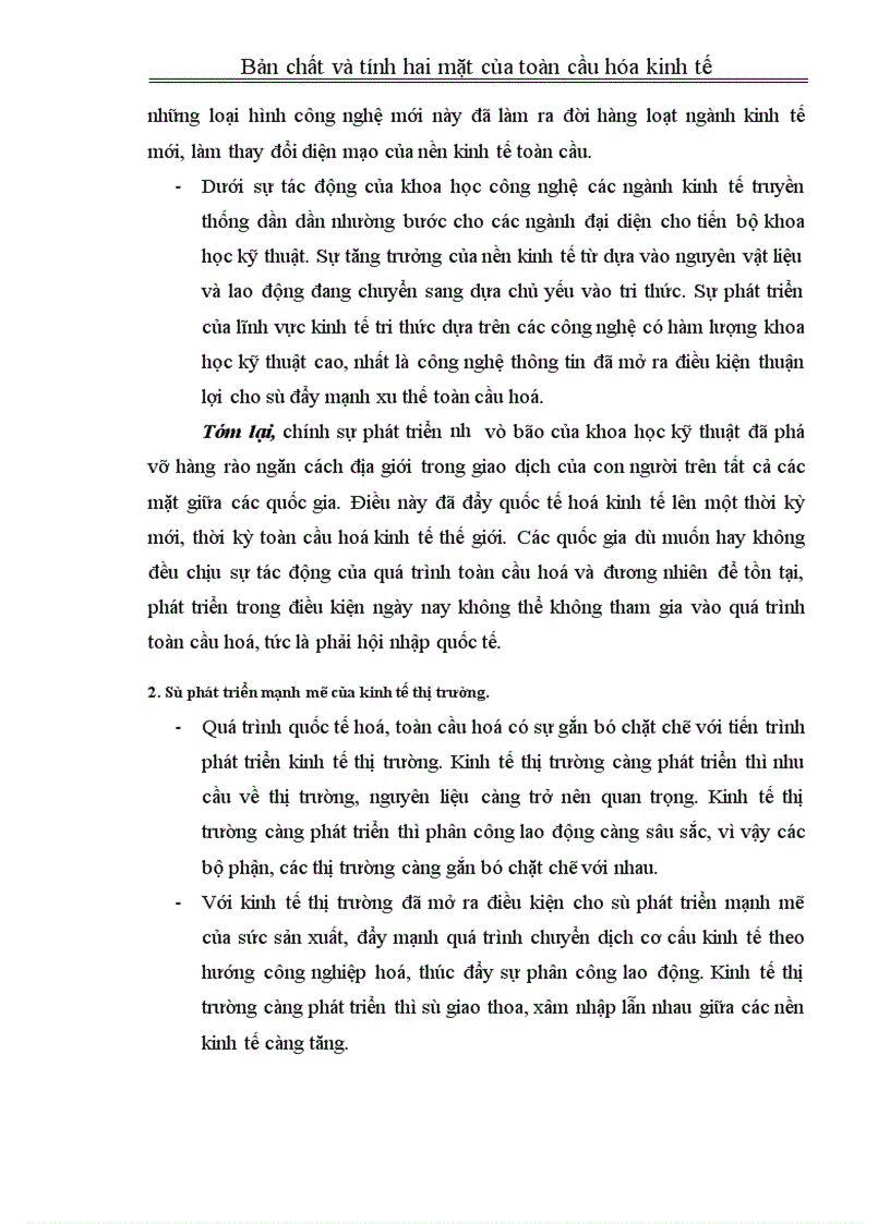 image for page Bản chất và tính hai mặt của toàn cầu hoá kinh tế