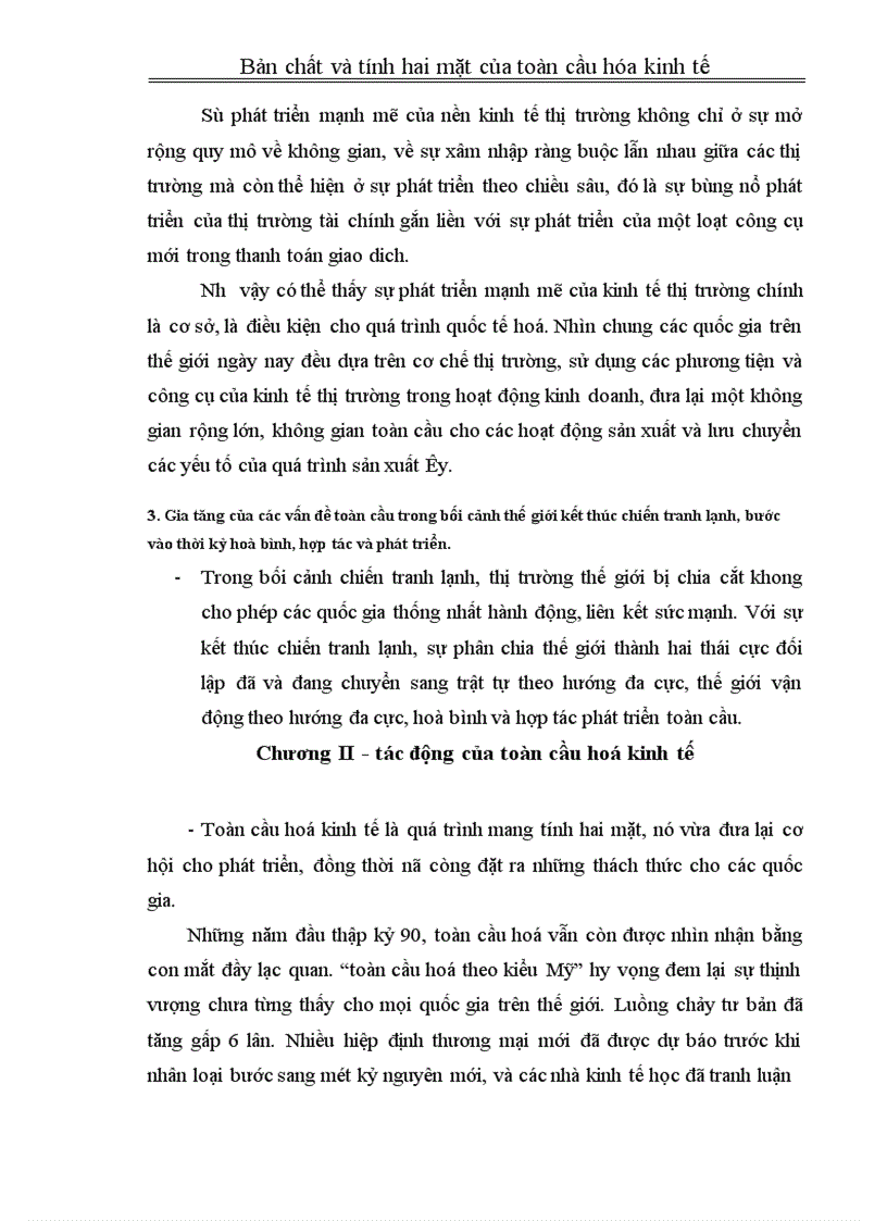 image for page Bản chất và tính hai mặt của toàn cầu hoá kinh tế