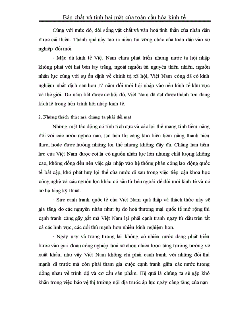 image for page Bản chất và tính hai mặt của toàn cầu hoá kinh tế