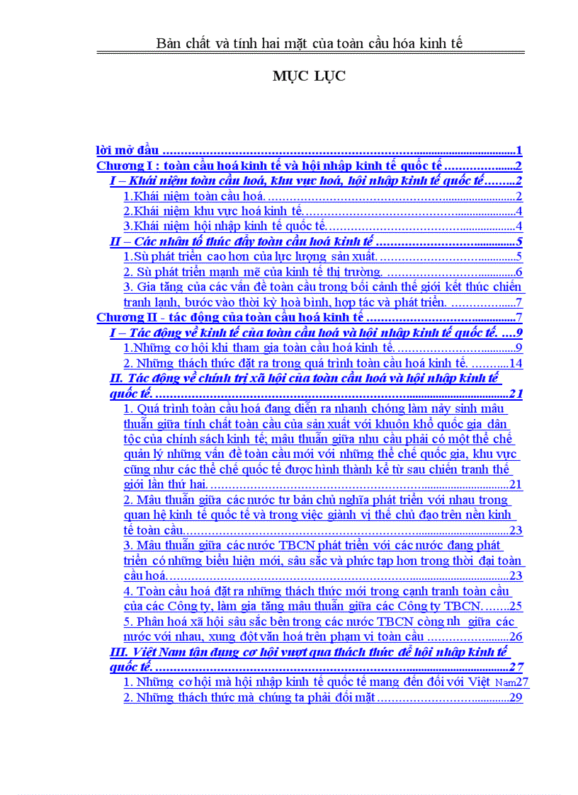 image for page Bản chất và tính hai mặt của toàn cầu hoá kinh tế