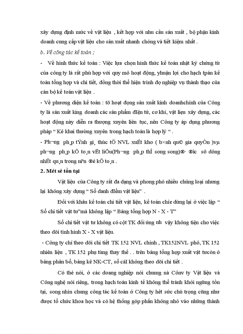 image for page Tổ chức hạch toán nguyên vật liệu ở công ty Vật liệu và công nghệ Quốc gia 1