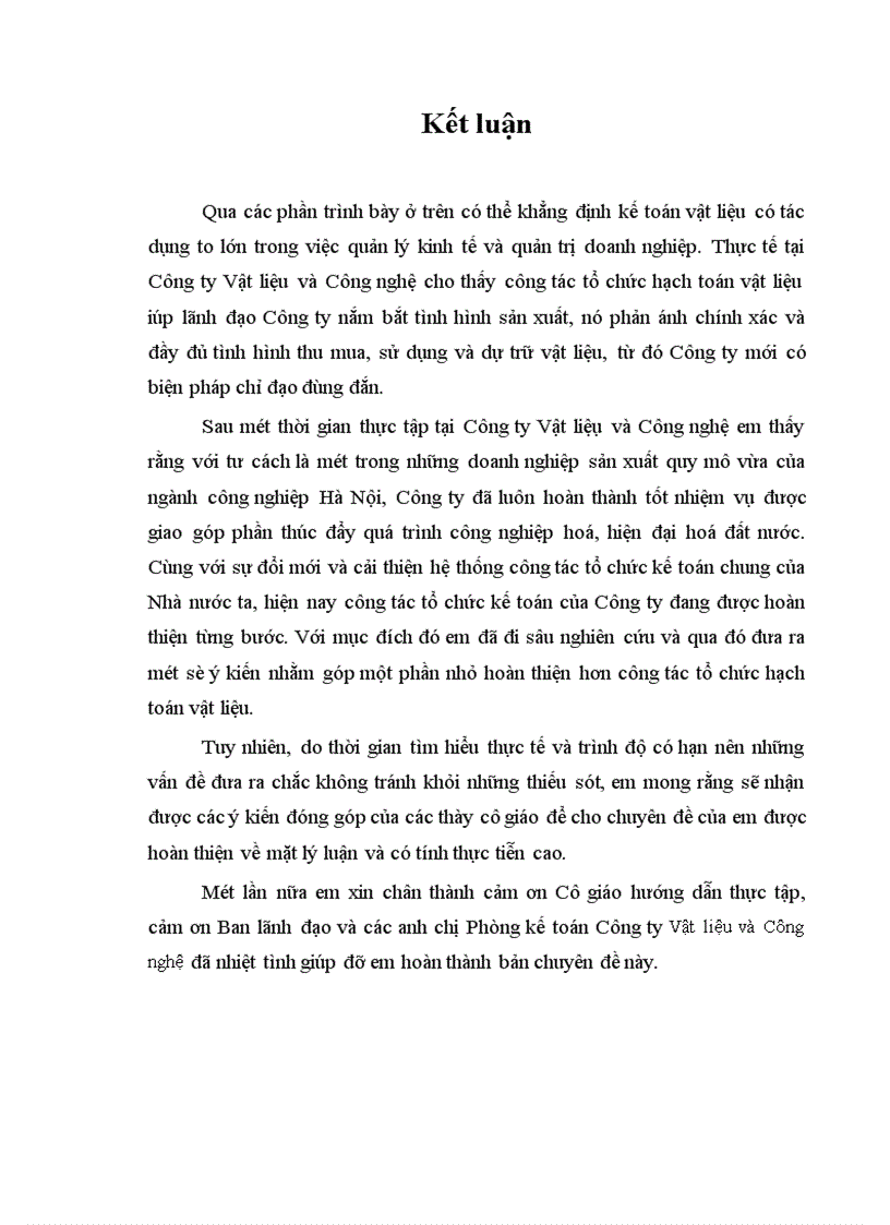 image for page Tổ chức hạch toán nguyên vật liệu ở công ty Vật liệu và công nghệ Quốc gia 1