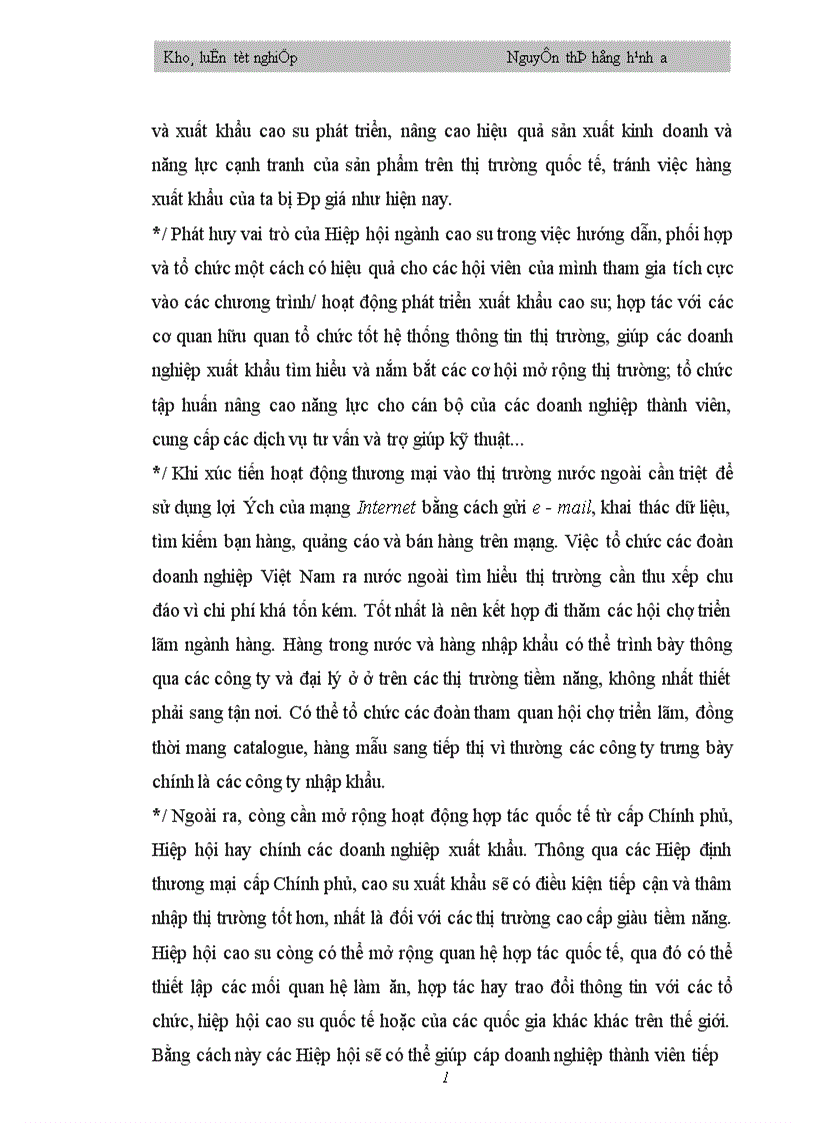 image for page Thực trạng tiềm năng và một số giải pháp nhằm đẩy mạnh hoạt động sản xuất và xuất khẩu cao su của Việt nam 1