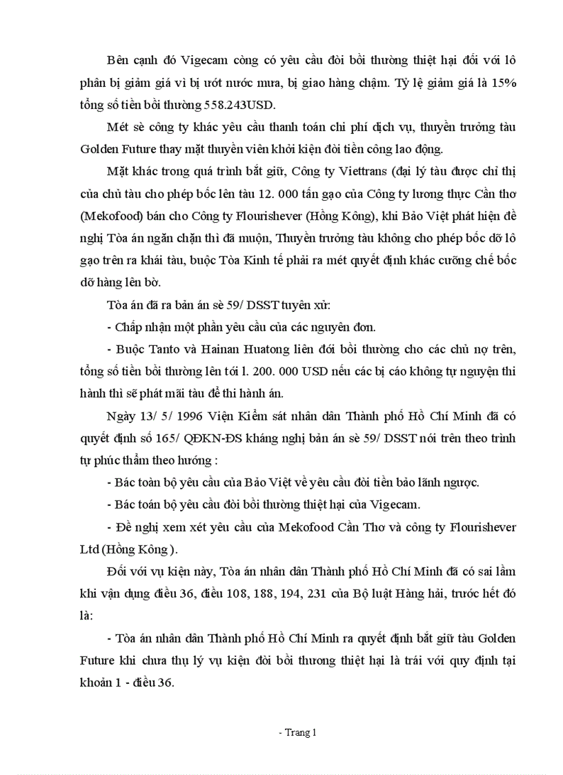 image for page thực trạng giải quyết các vụ tranh chấp hàng hải có liên quan đến bắt giữ tàu tại Việt Nam