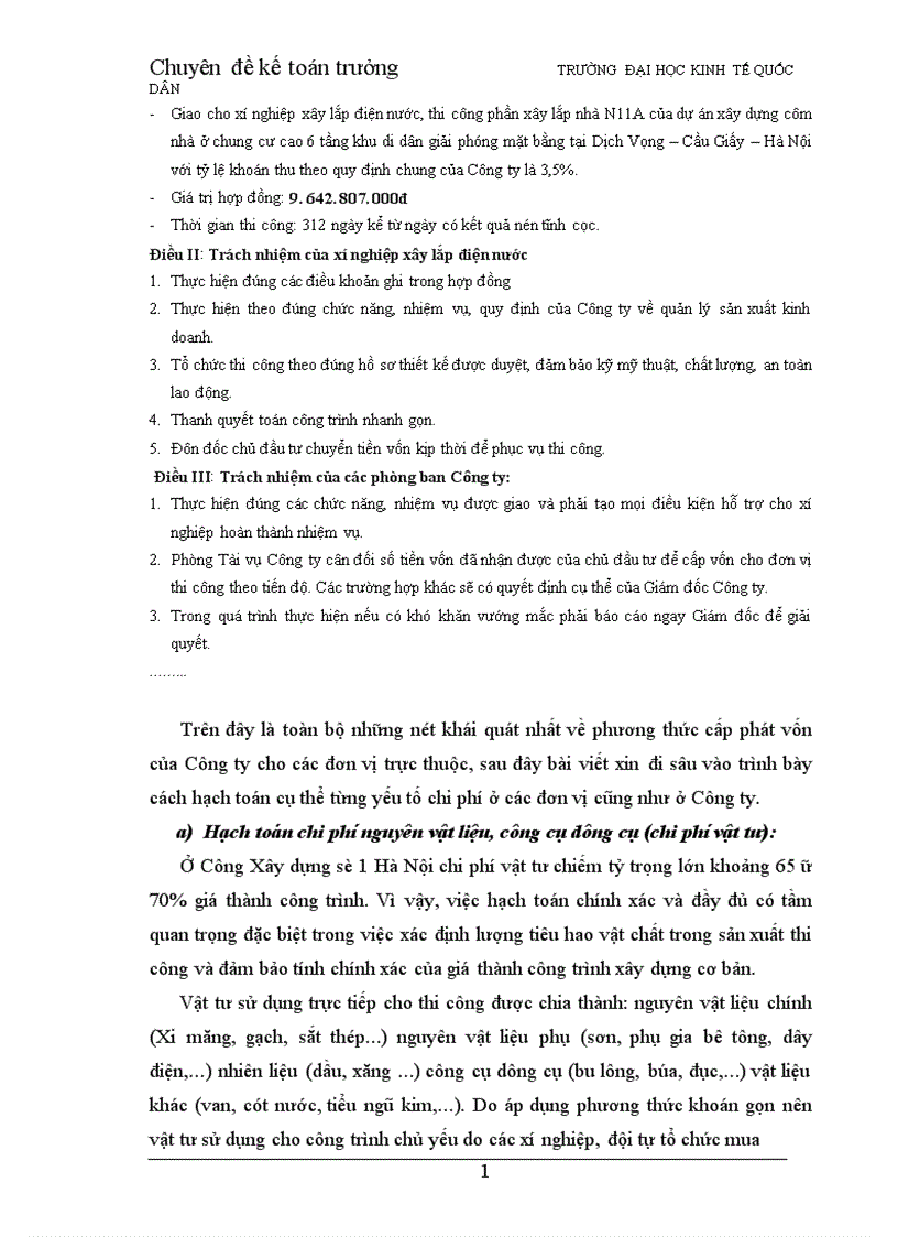 image for page Hoàn thiện hạch toán chi phí sản xuất và tính giá thành sản phẩm xây lắp tại Công ty Xây dựng số 1 Hà Nội 1