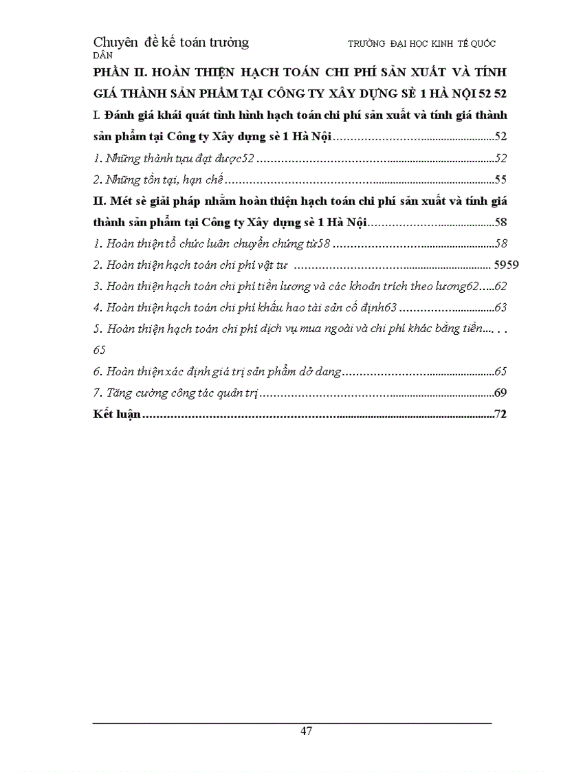 image for page Hoàn thiện hạch toán chi phí sản xuất và tính giá thành sản phẩm xây lắp tại Công ty Xây dựng số 1 Hà Nội 1