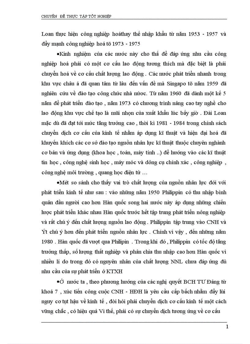 image for page Định hướngvà các giải pháp kinh tế chủ yếu nhằm chuyển dịch cơ cấu lao động trong thời kì CNH HĐH giai đoạn 2001 2010