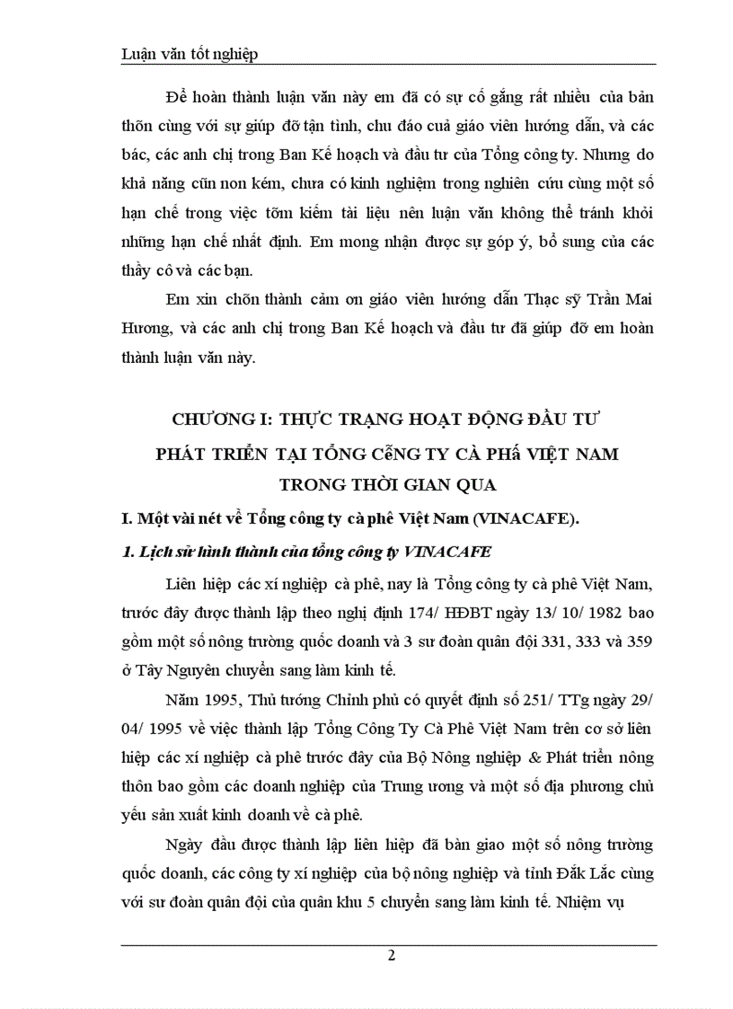 image for page Đầu tư phát triển tại Tổng công ty cà phê Việt Nam Thực trạng và giải pháp